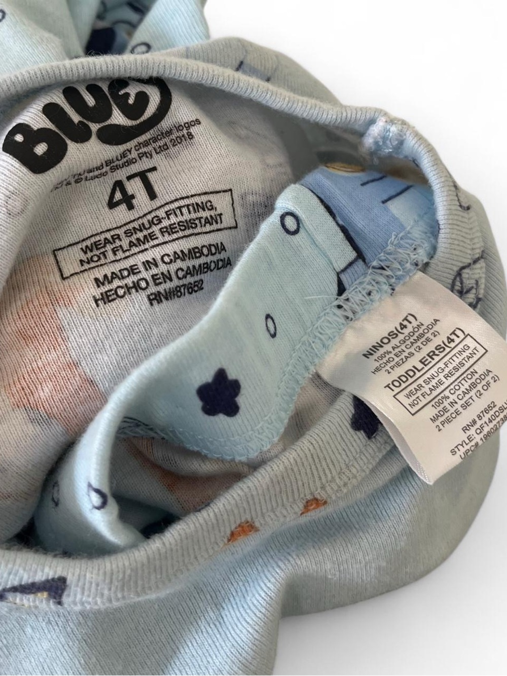 Toddler Unisex 4T Bluey 2 Piece Short Sleeve Pajama Set Bluey Bingo Graphic - Picture 8 of 8